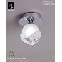 M0812PC Fragma 1 Light Polished Chrome Flush Ceiling Lamp