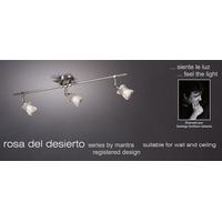 M0043 Rosa Del Desierto 3 Light Chrome Ceiling Or Wall Flush