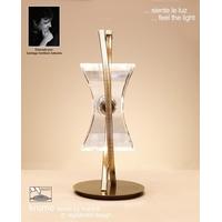 M0895AB Kromo Antique Brass 1 Light Halogen Table Lamp