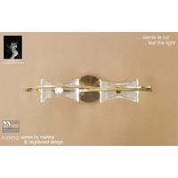 M0893AB/S Kromo Antique Brass 2 Light Switched Wall Lamp