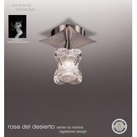 M0047SN Rosa Del Desierto 1 Lt Satin Nickel Flush Ceiling Lamp
