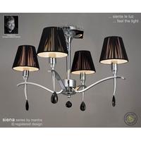 M0345PC Siena Polished Chrome 4 Lt Semi-Flush Lamp With Shades