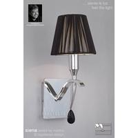 M0347PC/S Siena Polished Chrome 1 Lt Switched Wall Lamp With Shades