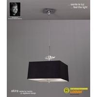 M0784PC Akira Chrome 4Lt Pendant With Black Shades