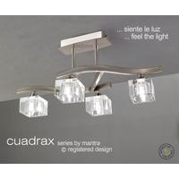 M0967PC Cuadrax 4 Light Chrome Ceiling Semi-Flush Lamp