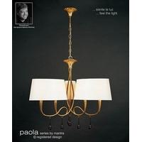 M0540 Paola 6 Light Gold Chandelier With Cream Shades