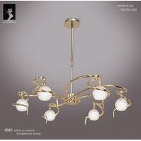 m0079pb dali 8 light polished brass chandelier