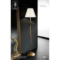 M0543 Paola 1 Light Gold Floor Lamp With Cream Shade