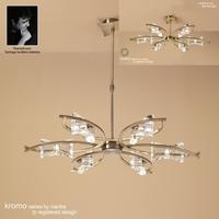 m0884ab kromo antique brass 6 light semi flush pendant