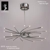 m0196 aire 20 light chrome halogen ceiling pendant light