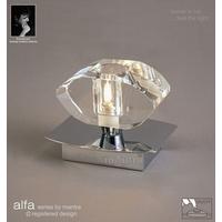 M0426PC Alfa 1 Light Polished Chrome Halogen Table Lamp