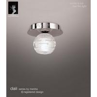 M0096PC Dali 1 Light Polished Chrome Flush Ceiling Lamp