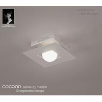 M0126 Cocoon 1 Light Silver Flush Wall Or Ceiling Lamp