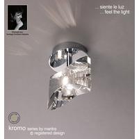 M0897PC Kromo Chrome 1 Light Flush Halogen Ceiling Lamp