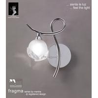 M0818PC/L/S Fragma 1 Light Chrome Switched Wall Lamp