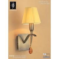 M0347AB/S Siena Antique Brass 1 Lt Switched Wall Lamp With Shades