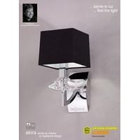 M0786PC/S Akira Chrome 1Lt Switched Wall Lamp With Black Shade