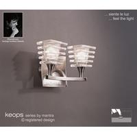 M0029/S Keops 2 Light Satin Nickel Switched Wall Lamp