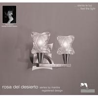 M0052SN/S Rosa Del Desierto 2 Lt Satin Chrome Halogen Wall Lamp