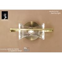 m0892abs kromo antique brass 1 light switched wall lamp