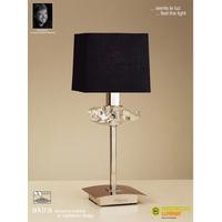 M0789AB/BS Akira Antique Brass 1Lt Table Lamp With Black Shade