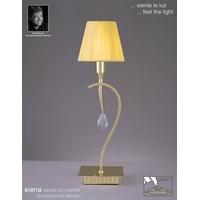 M0349PB Siena Polished Brass 1 Light Table Lamp With Shade