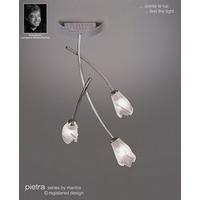 M0189PC Pietra Chrome 3 Light Semi-Flush Ceiling Lamp