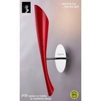 M0913 Pop Low Energy 1 Lt Chrome And Gloss Red Wall Lamp