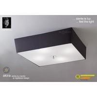 m0785pc akira chrome 4lt flush with black shade