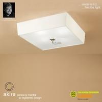M0785AB Akira Antique Brass 4Lt Flush With Cream Shade