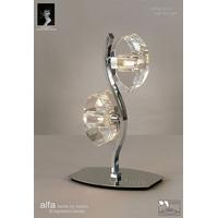M0427PC Alfa 2 Light Polished Chrome Halogen Table Lamp