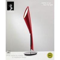 M0914 Pop Low Energy 1 Light Chrome And Gloss Red Desk Lamp