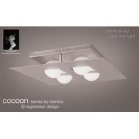 m0130 cocoon 4 light silver flush wall or ceiling lamp