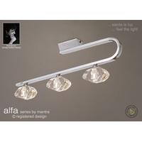 M0421PC Alfa 3 Light Polished Chrome Semi-Flush Ceiling Lamp