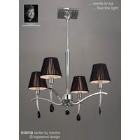 M0343PC Siena Polished Chrome 4 Lt Semi-Flush Pendant With Shades