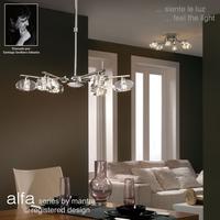 m0412pc alfa 6 light chrome semi flush pendant