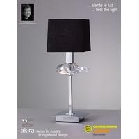 M0789PC Akira Chrome 1Lt Table Lamp With Black Shade