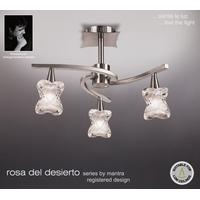 M0038SN Rosa Del Desierto 3 Lt Satin Nickel Semi-Flush Lamp