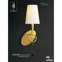 M0548/S Paola 1 Light Gold Switched Wall Lamp With Cream Shade