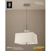 M0784PC/CS Akira Chrome 4Lt Pendant With Cream Shades