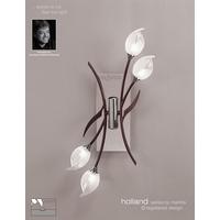 m0123s holland 4 light chrome switched wall lamp