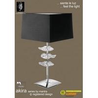 M0793PC Akira Chrome 2Lt Table Lamp With Black Shade
