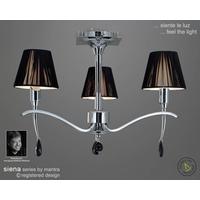 M0346PC Siena Polished Chrome 3 Lt Semi-Flush Lamp With Shades