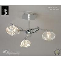 M0418PC Alfa 3 Light Polished Chrome Semi-Flush Ceiling Lamp