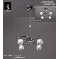 M0802PC Fragma 4 Light Chrome Semi-Flush Pendant