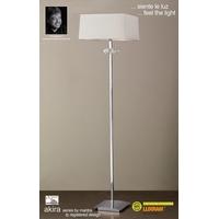 m0791pccs akira chrome 3lt floor lamp with cream shade