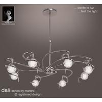 M0078PC Dali 8 Light Polished Chrome Chandelier