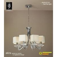 m0780pccs akira chrome 8lt chandelier with cream shades