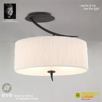 M1152 Eve 2 Light Anthracite Semi-Flush With Ivory Shade