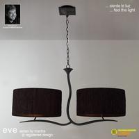 M1150/BS Eve 4 Light Anthracite Pendant With Black Shades